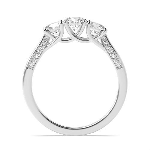 4 Prong Round Sparkling Moissanite Engagement Rings