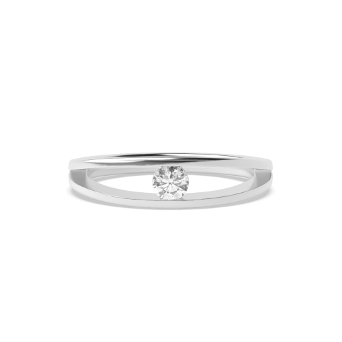 Channel Setting Round Orbit Lab Grown Diamond Engagement Rings