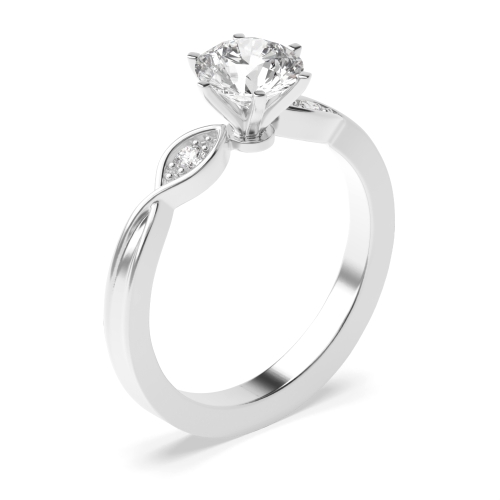 6 Prong Round Classic Solitaire Diamond Rings