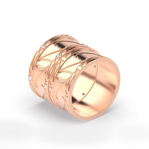 4 Prong Round Rose Gold Couple engagement Couples Engagement Rings