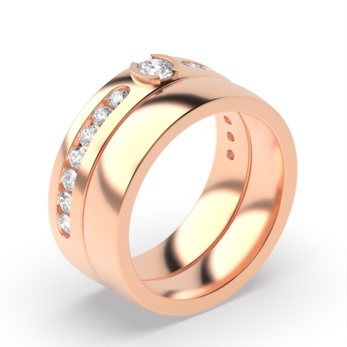 4 Prong Round Rose Gold Myst Engagement Rings
