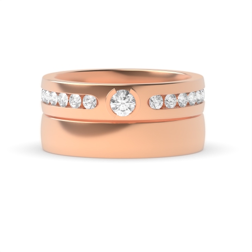 4 Prong Round Rose Gold Myst Engagement Rings