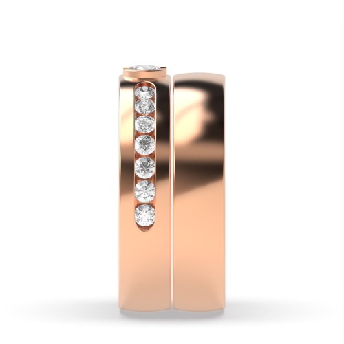 4 Prong Round Rose Gold Myst Engagement Rings