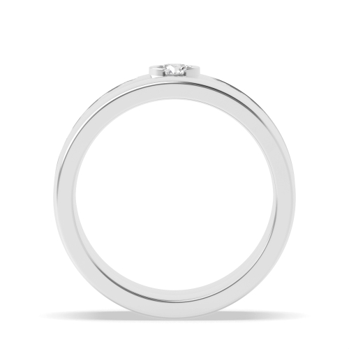 4 Prong Round Myst Side Stone Engagement Rings