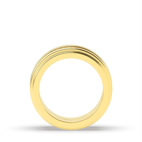 4 Prong Round Yellow Gold Starhalfway Couples Engagement Rings