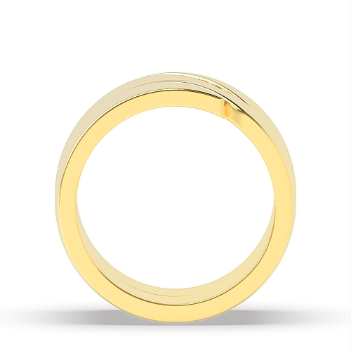 Channel Setting Round Yellow Gold Couple tension set Couples Engagement Rings