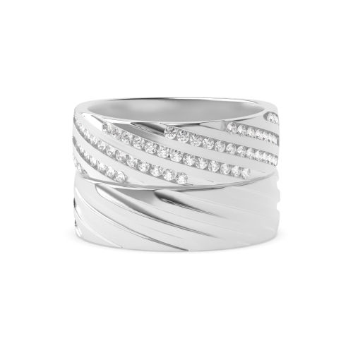 Channel Setting Round couple Couples Diamond Ring
