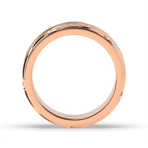 4 Prong Round Rose Gold Jewel-toned Couples Engagement Rings