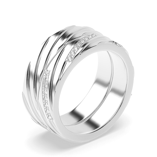 4 Prong Round Jewel-toned Couples Engagement Rings