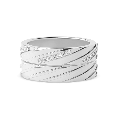 4 Prong Round Jewel-toned Couples Engagement Rings