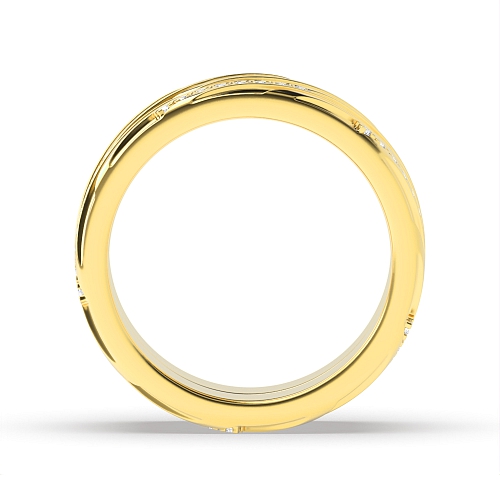 4 Prong Round Yellow Gold Jewel-toned Eternity Engagement Rings