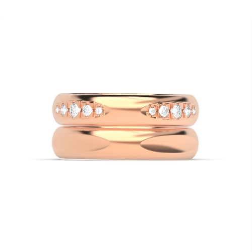 4 Prong Round Rose Gold Purest Eternity Engagement Rings