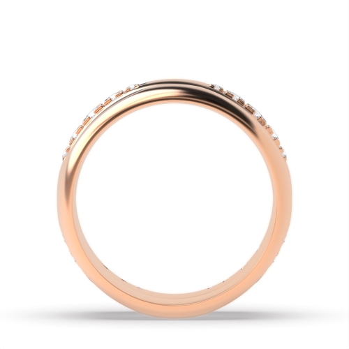 4 Prong Round Rose Gold Purest Eternity Engagement Rings