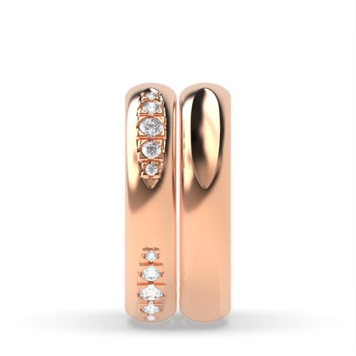 4 Prong Round Rose Gold Purest Eternity Engagement Rings