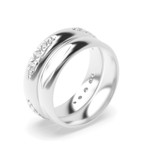 4 Prong Round White Gold Purest Full Eternity Engagement Rings