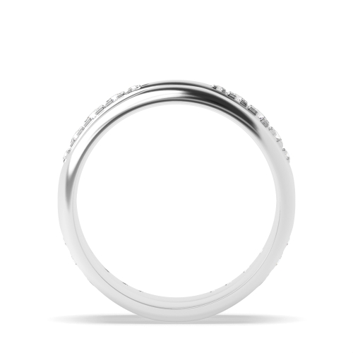 4 Prong Round White Gold Purest Full Eternity Engagement Rings