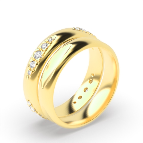 4 Prong Round Yellow Gold Purest Eternity Engagement Rings