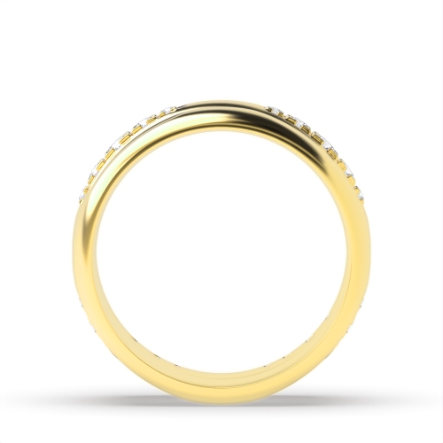 4 Prong Round Yellow Gold Purest Eternity Engagement Rings
