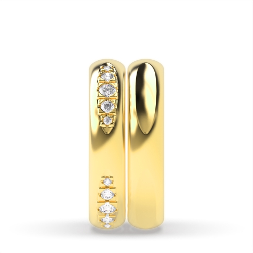 4 Prong Round Yellow Gold Purest Eternity Engagement Rings