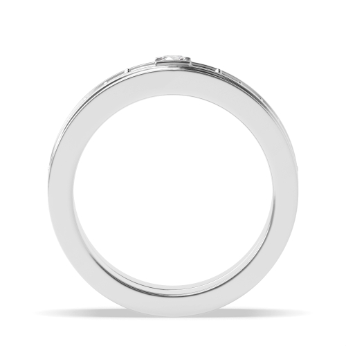 Channel Setting Round stackable  Couples Engagement Rings