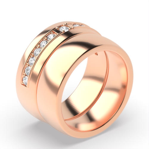 4 Prong Round Rose Gold Divine Couples Engagement Rings