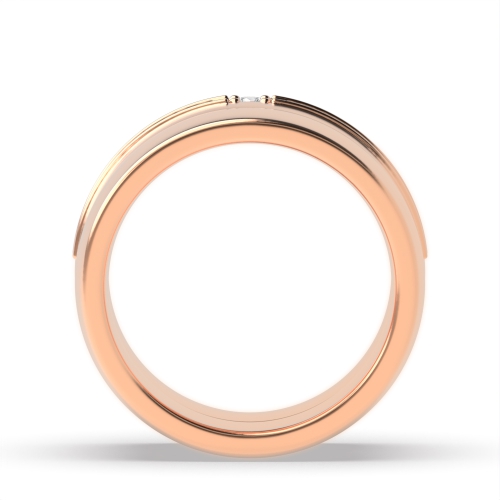 4 Prong Round Rose Gold Divine Couples Engagement Rings
