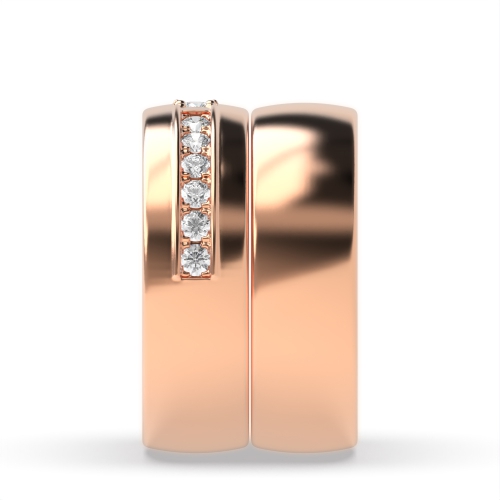 4 Prong Round Rose Gold Divine Couples Engagement Rings