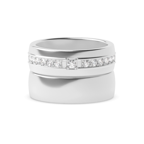 4 Prong Round Divine Couples Engagement Rings