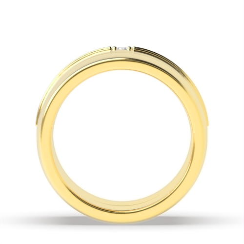 4 Prong Round Yellow Gold Divine Couples Engagement Rings