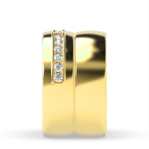 4 Prong Round Yellow Gold Divine Couples Engagement Rings