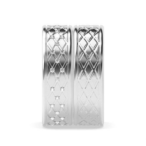 Channel Setting Round Couple band Couples Engagement Rings