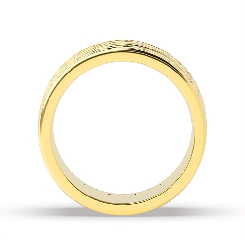 Channel Setting Round Yellow Gold Couple band Couples Engagement Rings