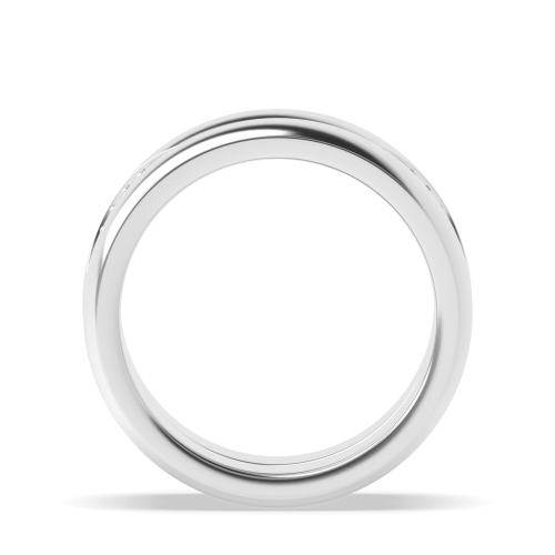 Pave Setting Round Couple band wavy Couples Engagement Rings