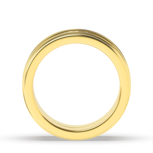 Pave Setting Round Yellow Gold Wedding couple band Couples Engagement Rings