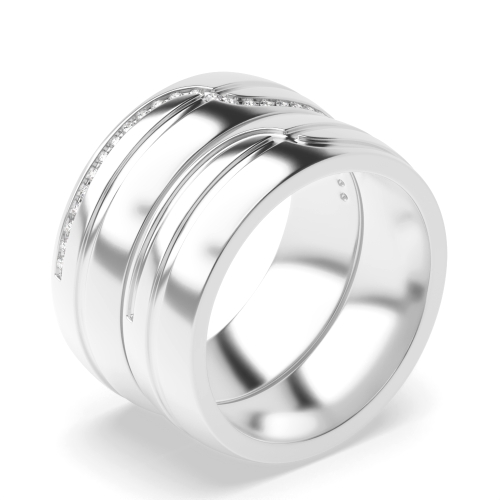 Channel Setting Round Infinity Couples Engagement Rings