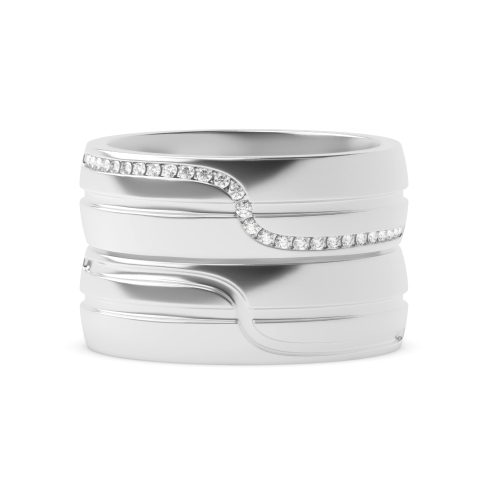 Channel Setting Round Infinity Couples Engagement Rings