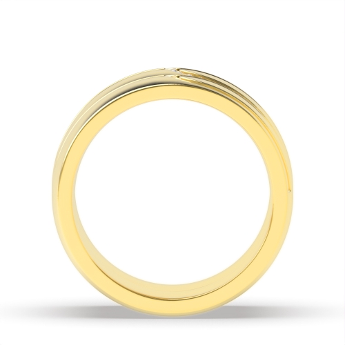 Channel Setting Round Yellow Gold Infinity Couples Engagement Rings