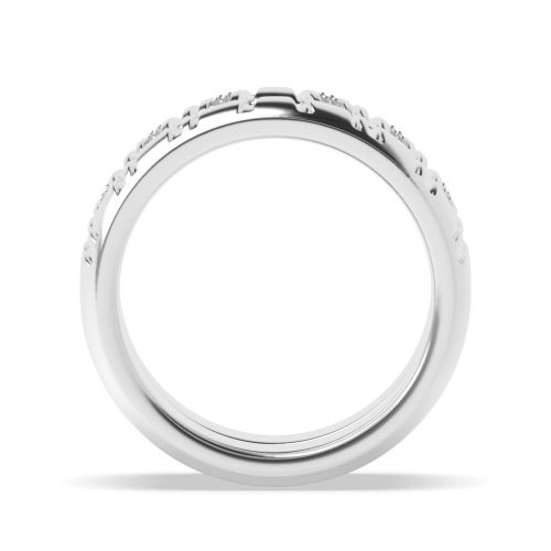 Pave Setting Round Couple unique Couples Engagement Rings