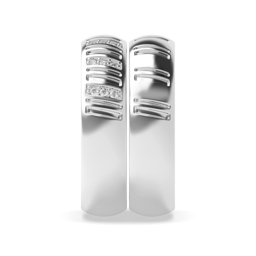 Pave Setting Round Couple unique Couples Engagement Rings