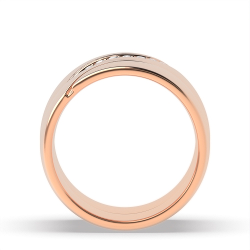 4 Prong Round Rose Gold Venerated Couples Engagement Rings