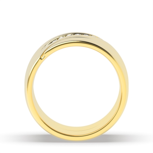 4 Prong Round Yellow Gold Venerated Couples Engagement Rings