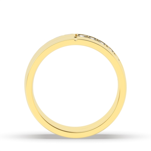 4 Prong Round Yellow Gold Glow Couples Engagement Rings