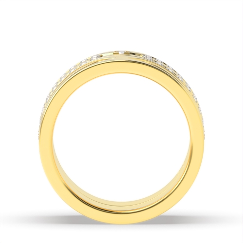 4 Prong Round Yellow Gold Couple Couples Engagement Rings