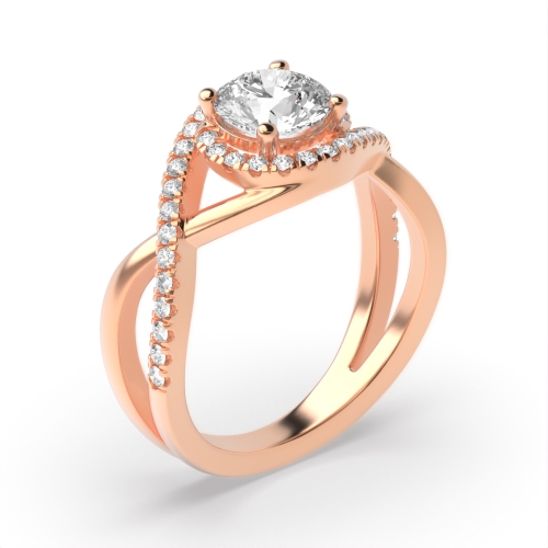 petite twisted halo diamond engagement ring