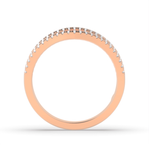 4 Prong Round Rose Gold Craftsmanship Eternity Diamond Rings
