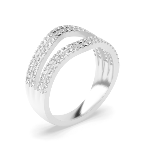 4 Prong Round Craftsmanship Moissanite Eternity Diamond Rings