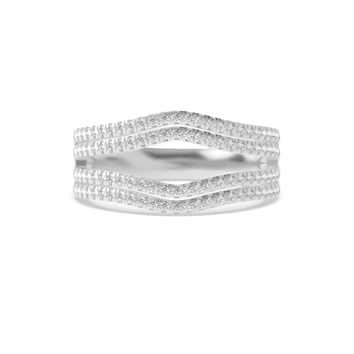 4 Prong Round Craftsmanship Moissanite Eternity Diamond Rings