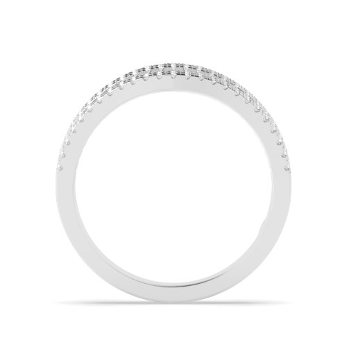 4 Prong Round Craftsmanship Moissanite Eternity Diamond Rings