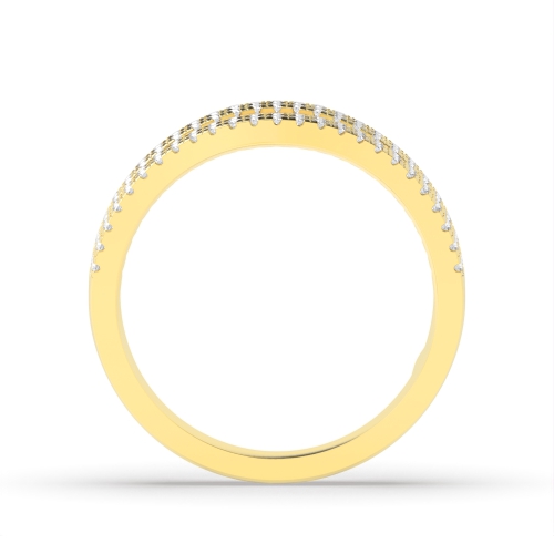 4 Prong Round Yellow Gold Craftsmanship Eternity Diamond Rings