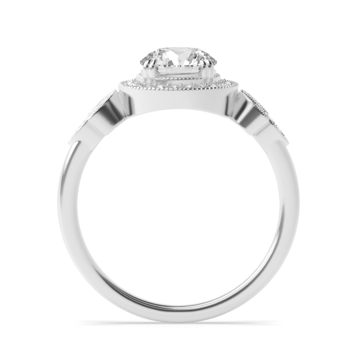 4 Prong Round WhisperWedding Halo Diamond Ring